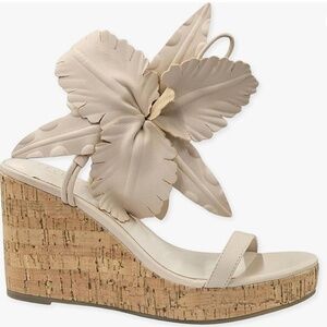 Cecelia New York Lilly Nude Cork Wedge Sandals, size 8.5 - NWT